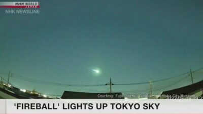 Japonya’da ateş topu şeklinde göktaşı görüldü