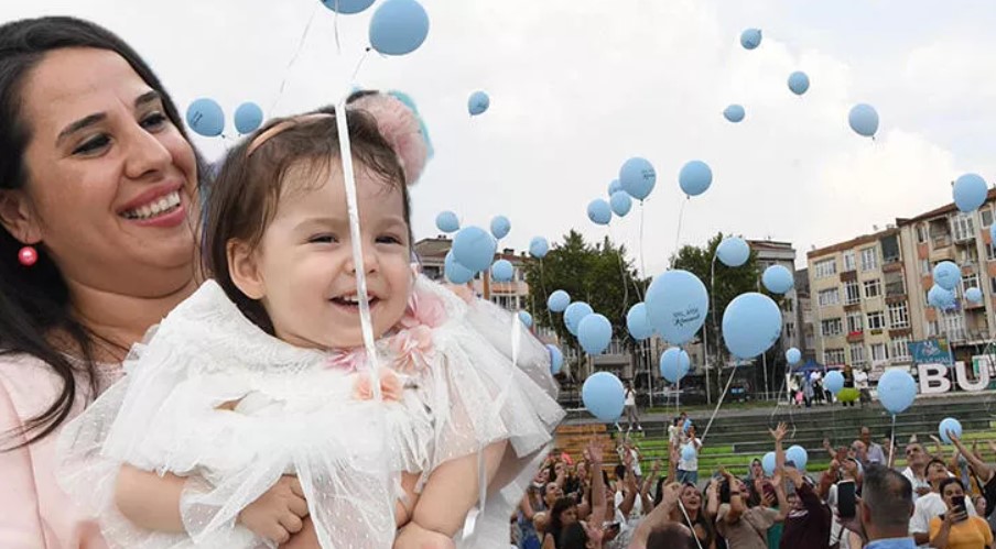 SMA’lı İdil Ayşe için 1 milyon 948 bin dolar toplandı! ABD’ye balonlarla uğurlandı