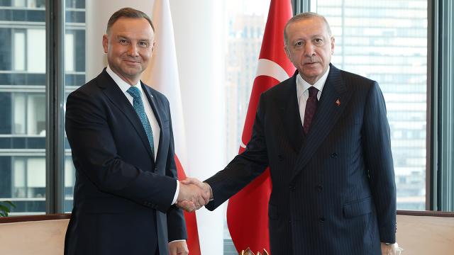 Erdoğan, Polonyalı mevkidaşı ile görüştü