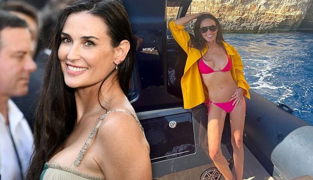 59 yaşındaki Demi Moore’dan bikini şov