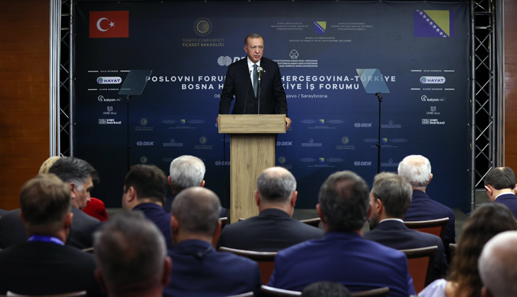 Cumhurbaşkanı Erdoğan açıkladı: Bosna Hersek’le ticarette 1 milyar dolar hedefi