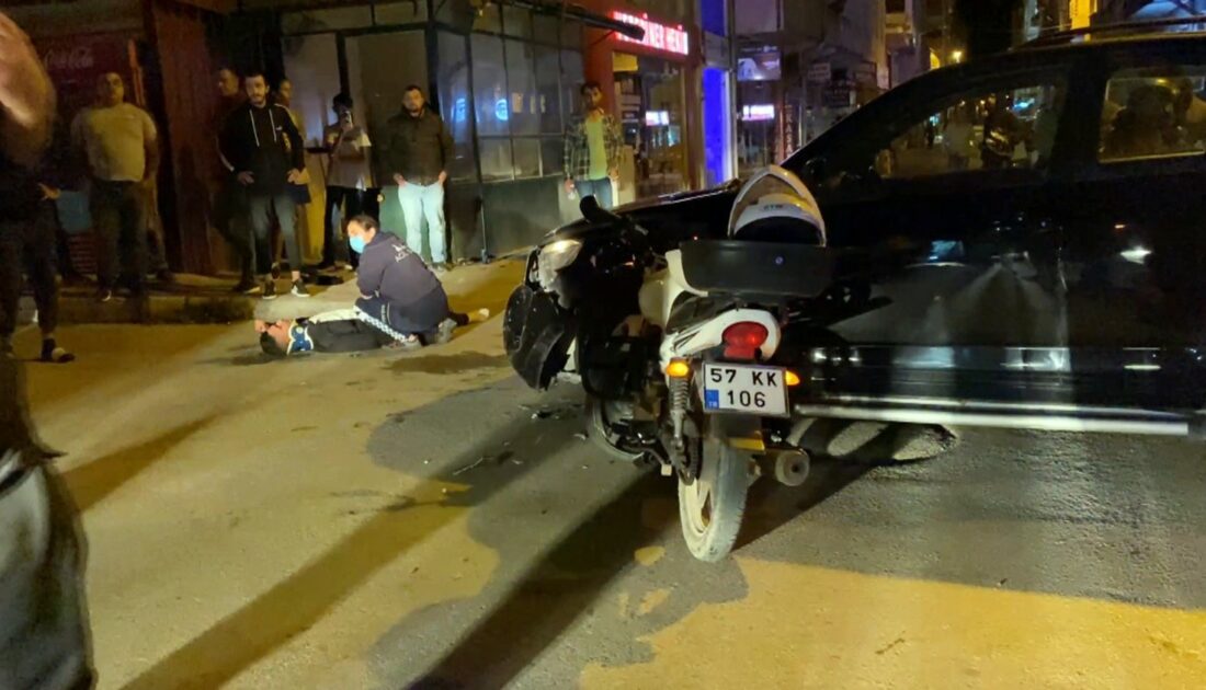 Motosiklet cipe saplandı: 2 kişi yaralandı