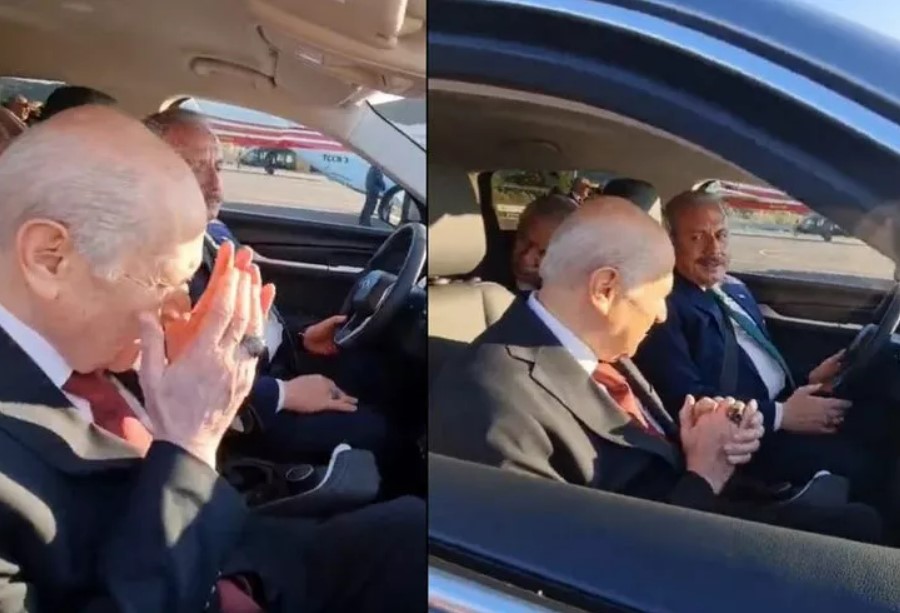 Bahçeli TOGG’a dua ederek bindi!