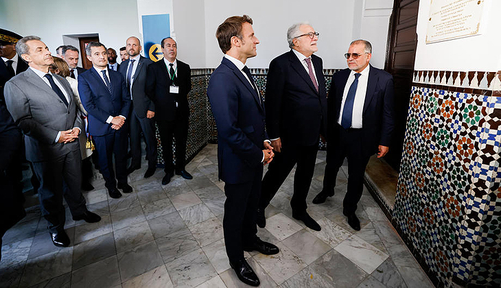 Macron, Paris’teki Büyük Camii’yi ziyaret etti