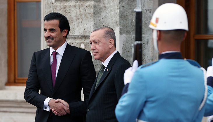 Erdoğan, Katar Emiri Al Sani ile bir araya geldi