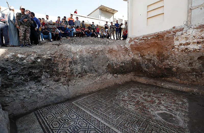 Suriye’de nadir Roma mozaiği bulundu