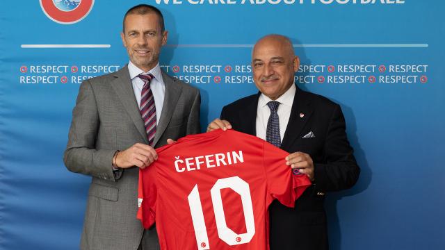 TFF Başkanı Büyükekşi, Ceferin’i ziyaret etti