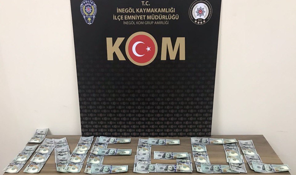 Bursa’da piyasaya sahte dolar sürmeye çalışan şüpheli yakalandı