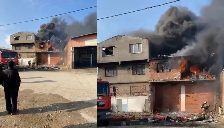 Bursa’da ev alev alev yandı