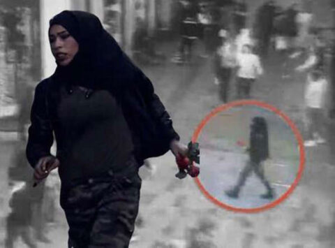 İstiklal bombacısının kıyafetinde ve elindeki elindeki kırmızı güllerde mesaj mı gizli?