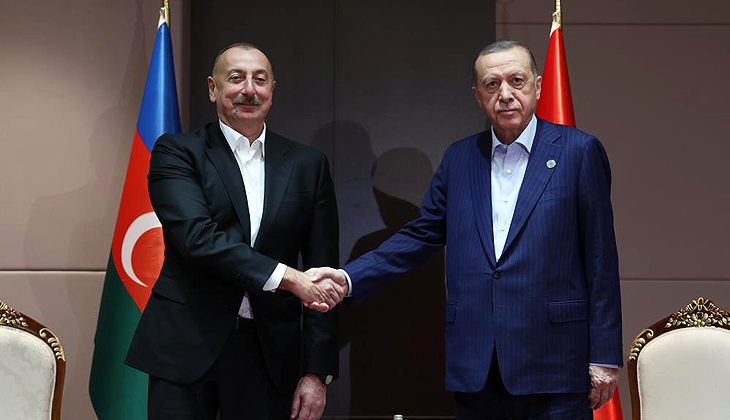 Erdoğan, Aliyev ile bir araya geldi