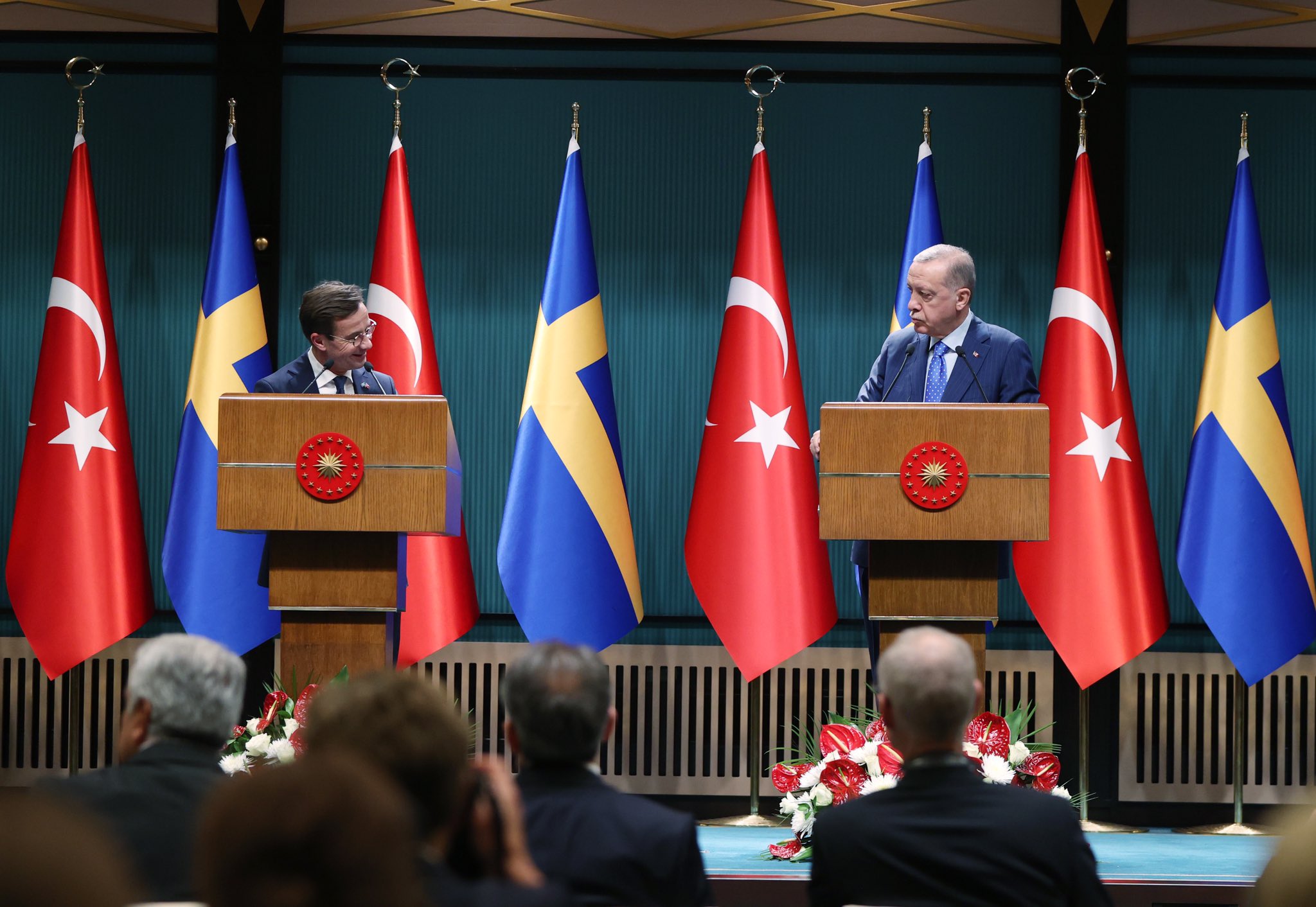 Erdoğan: Kaygıları gideren bir İsveç istiyoruz (İsveç Başbakanı Ankara’da)