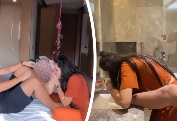 Ünlü fenomen Dilan Polat kocasının ayaklarını öpünce…