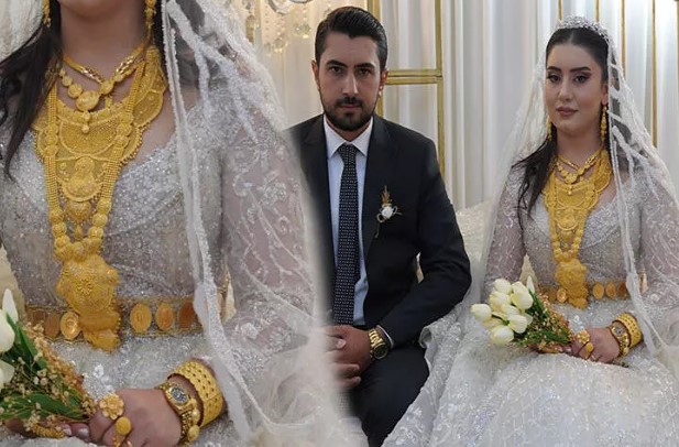 Aşiret düğününe damga vurdu! Dudak uçuklatan milyonluk takı töreni