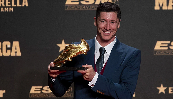 Lewandowski üst üste ikinci kez Altın Ayakkabı ödülünü aldı