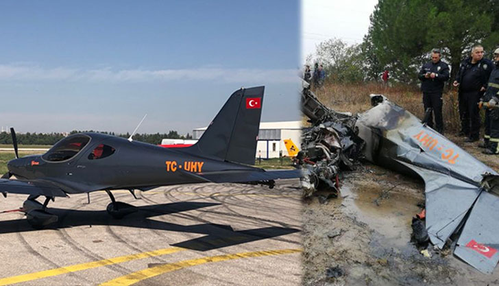 Bursa’da uçak düştü!