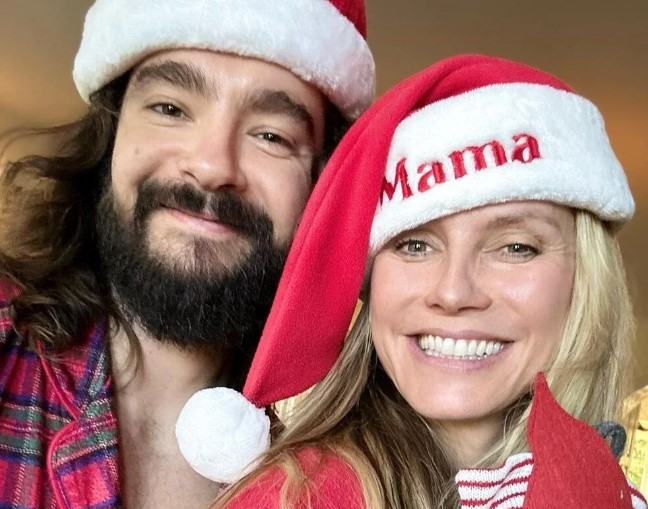 Heidi Klum Noel’de hediye paketine girdi