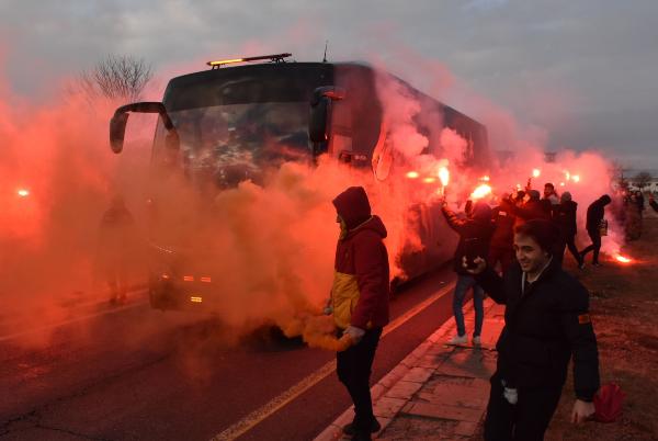 Galatasaray’a Sivas’ta coşkulu karşılama