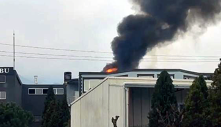 Bursa’da korkutan fabrika yangını