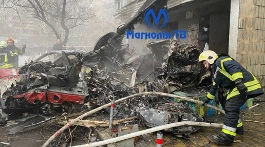 Ukrayna’da helikopter düştü: İçişleri Bakanı hayatını kaybetti
