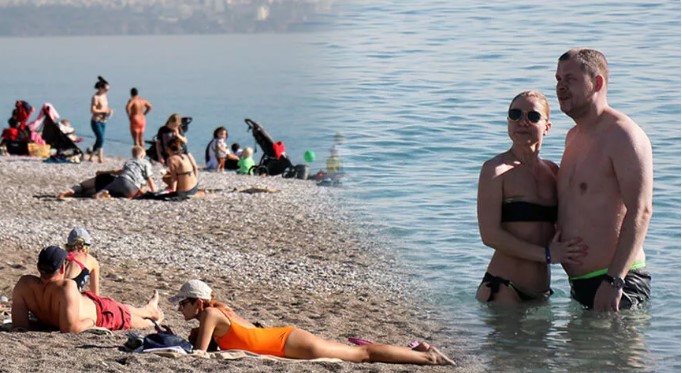 Fotoğraflar bugün çekildi! Ocak ayında deniz keyfi!