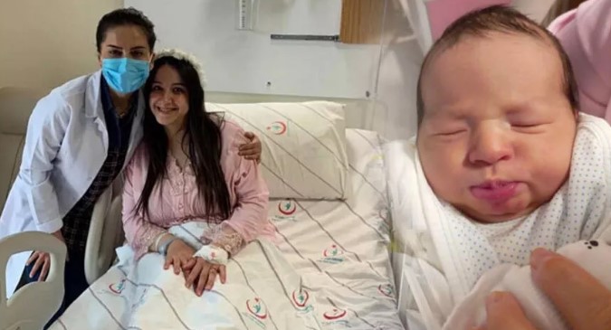 İlçede 20 yıl sonra ilk bebek doğdu!