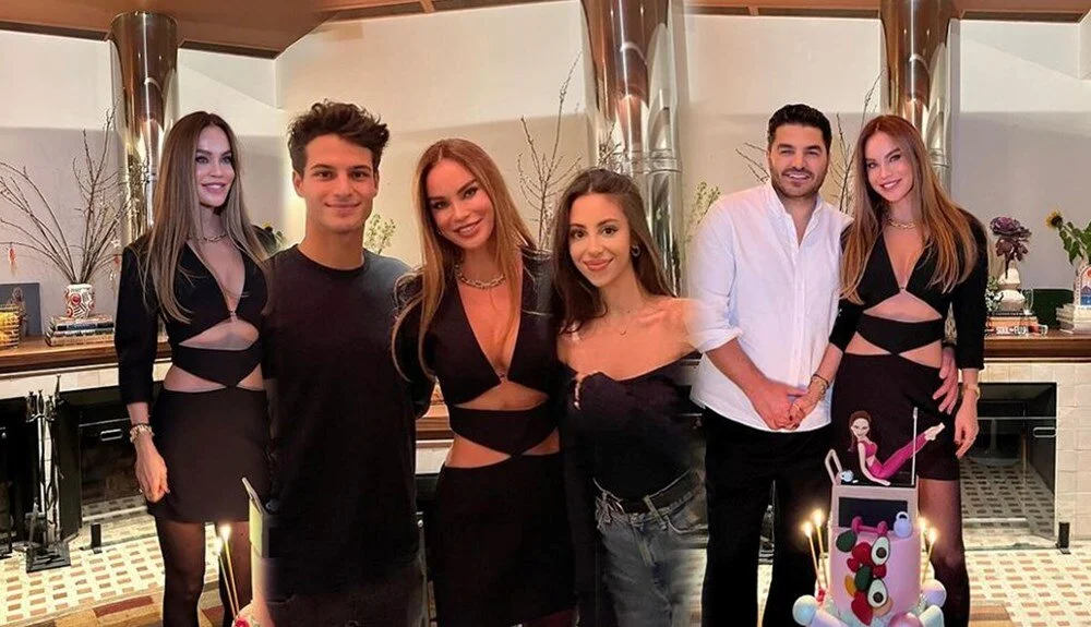 Ebru Şallı oğlu ve müstakbel geliniyle doğum gününü kutladı