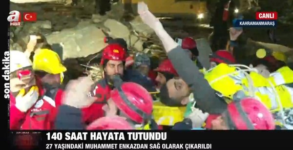 140’ıncı saatte tekbirlerle çıkarıldı