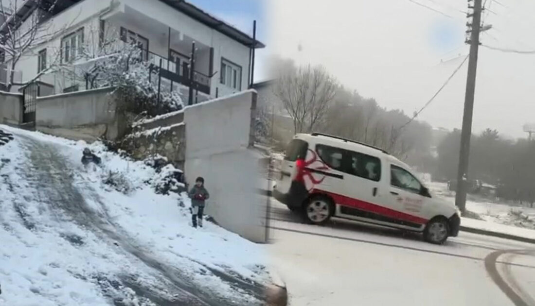 Bursa’ya kar yağdı, keyfini çocuklar çıkardı