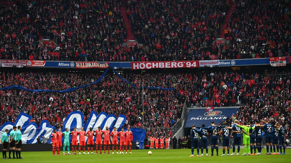 Allianz Arena’da saygı duruşu