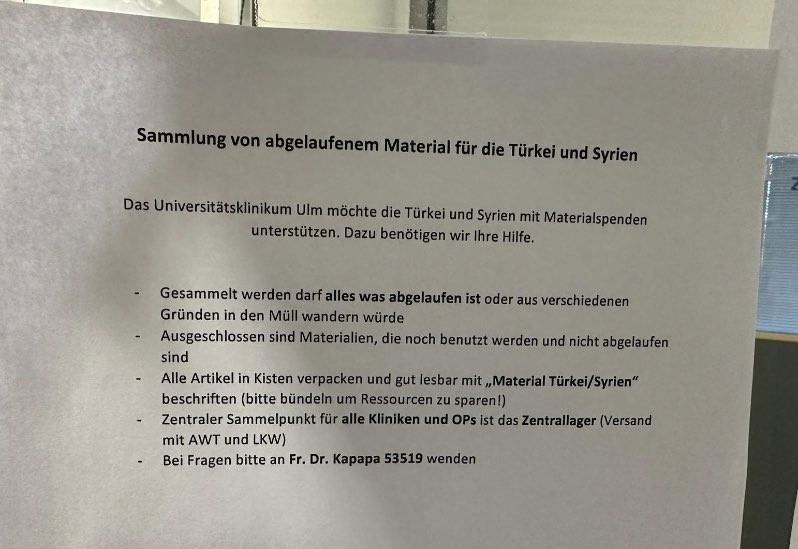 Almanya’da bir hastaneden tepki çeken duyuru