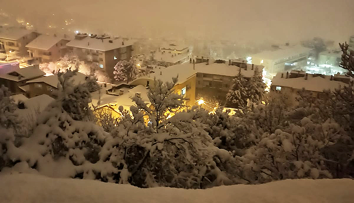 Kar yağışı Bursa’da etkili oldu