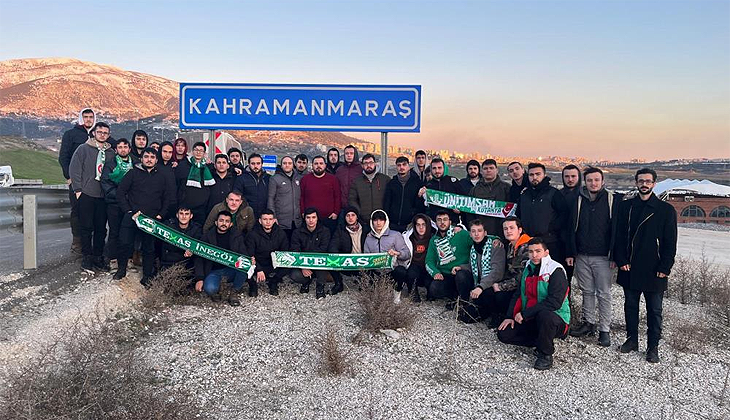 Bursaspor taraftarı deprem bölgesinde