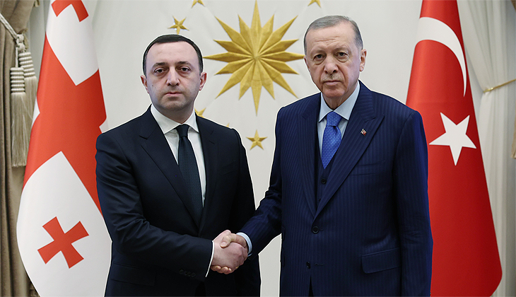 Erdoğan, Garibaşvili’yi kabul etti