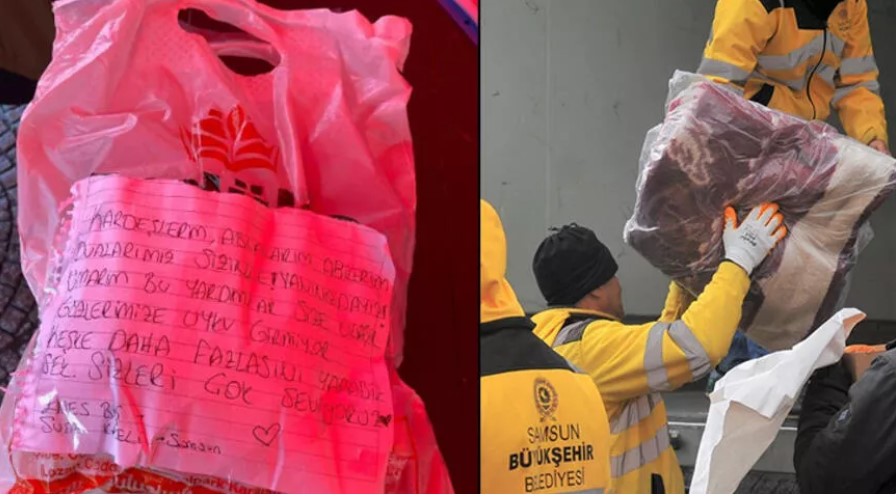 Yardım kolisinden çıkan not duygulandırdı: Gözlerimize uyku girmiyor