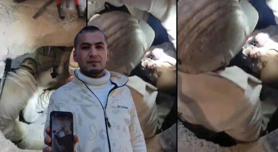 Asya bebek ağlayınca fark edildi! Süründü, kollarına aldı