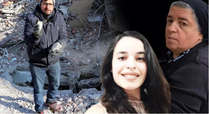 Enkaz başında depremde ölen annesi ile kardeşinin hatıralarını bekliyor