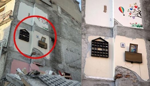 Hatay’da binanın dış duvarı, komşunun iç duvarı!