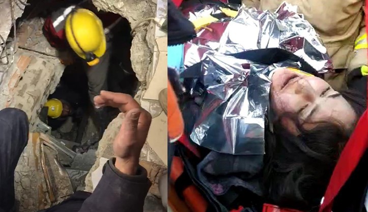 11 yaşındaki Cudi, anneannesi ile birlikte 147 saat sonra kurtarıldı