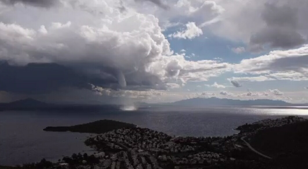 Bodrum’da hortum, dolu ve sağanak