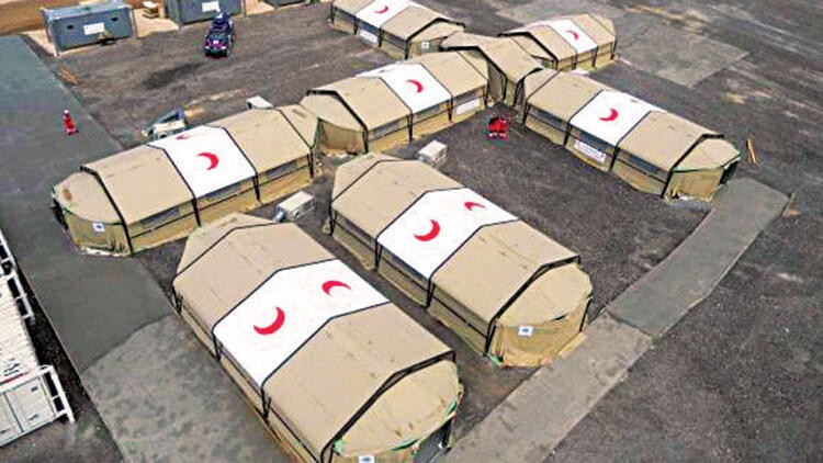 10 ilde 77 Sahra Hastanesi kuruldu 10 ilde 77 Sahra Hastanesi kuruldu