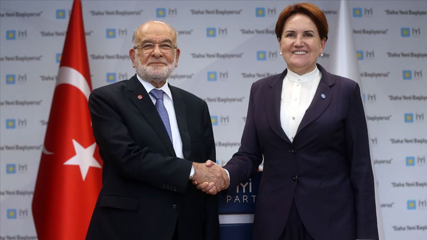 Akşener, Karamollaoğlu’nu kabul etti