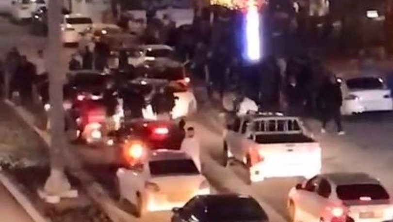 Sopalı bıçaklı yol verme kavgası: 10 gözaltı