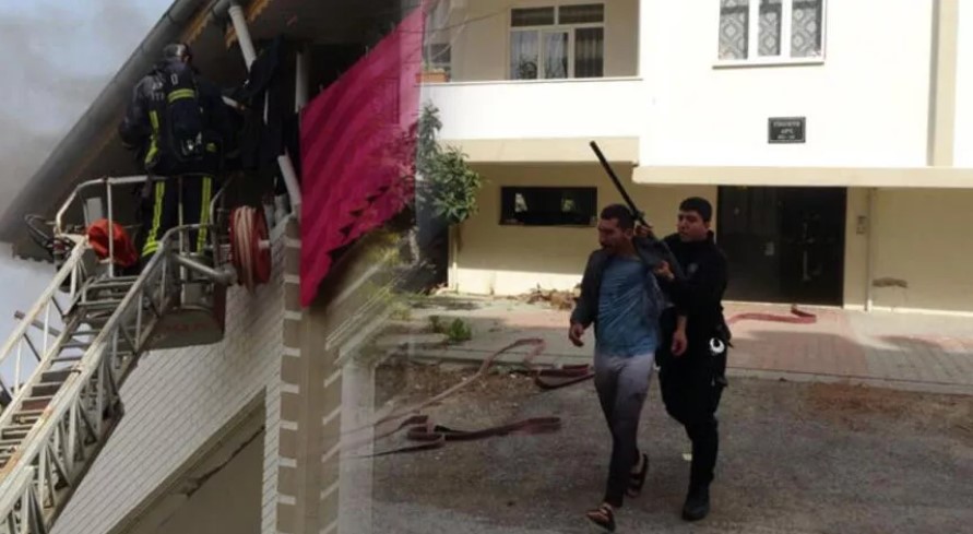 Kriz geçirip evi ateşe verdi! Ekiplerin zor anları
