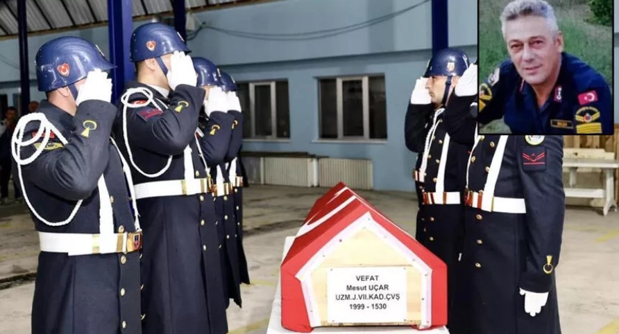 Görevi başında hayatını kaybeden uzman çavuşa veda
