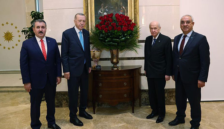 Erdoğan, Bahçeli, Destici ve Aksakal’ı kabul etti
