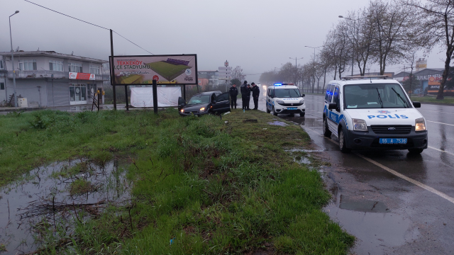 Samsun’da bir kişi kalp krizi geçirip kaza yaptı