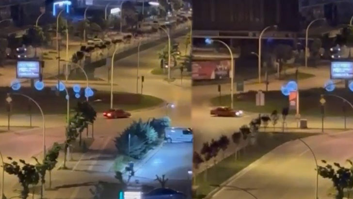 Dakikalarca drift attı…Bursa’daki trafik magandası kamerada