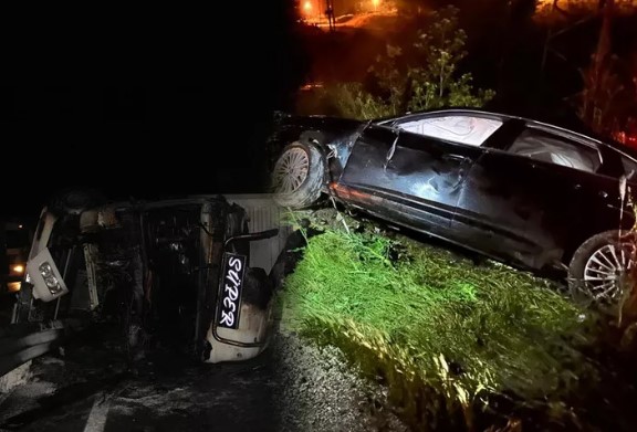 AK Partili vekilin aracı şarampole devrildi
