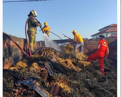 Bursa’da çiftlikte korkutan yangın